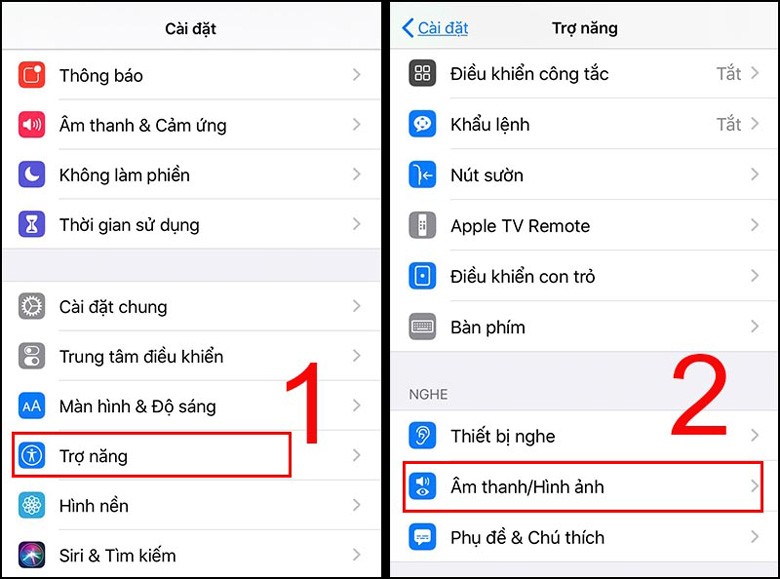 Cách bật đèn flash khi có thông báo iPhone đối với điện thoại hệ điều hành iOS 14 trở lên